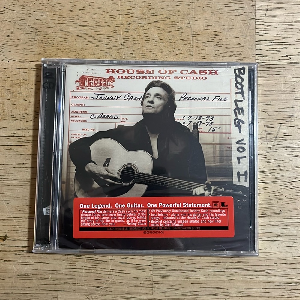 Johnny Cash House of Cash Personal File Bootleg Vol. I CD Sealed